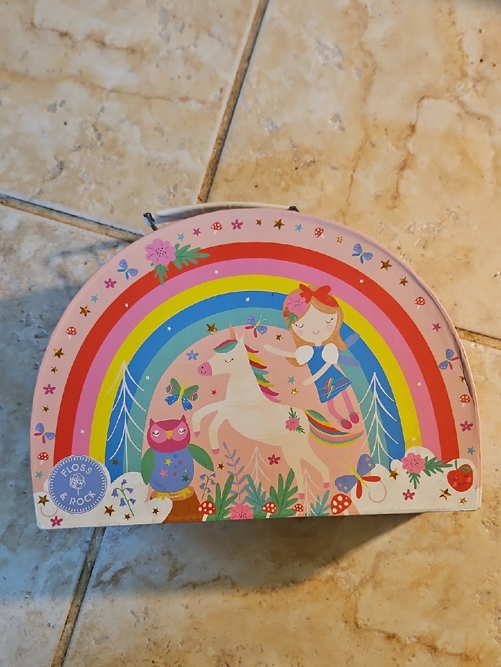Kids Rainbow Unicorn Tea Set - Pink